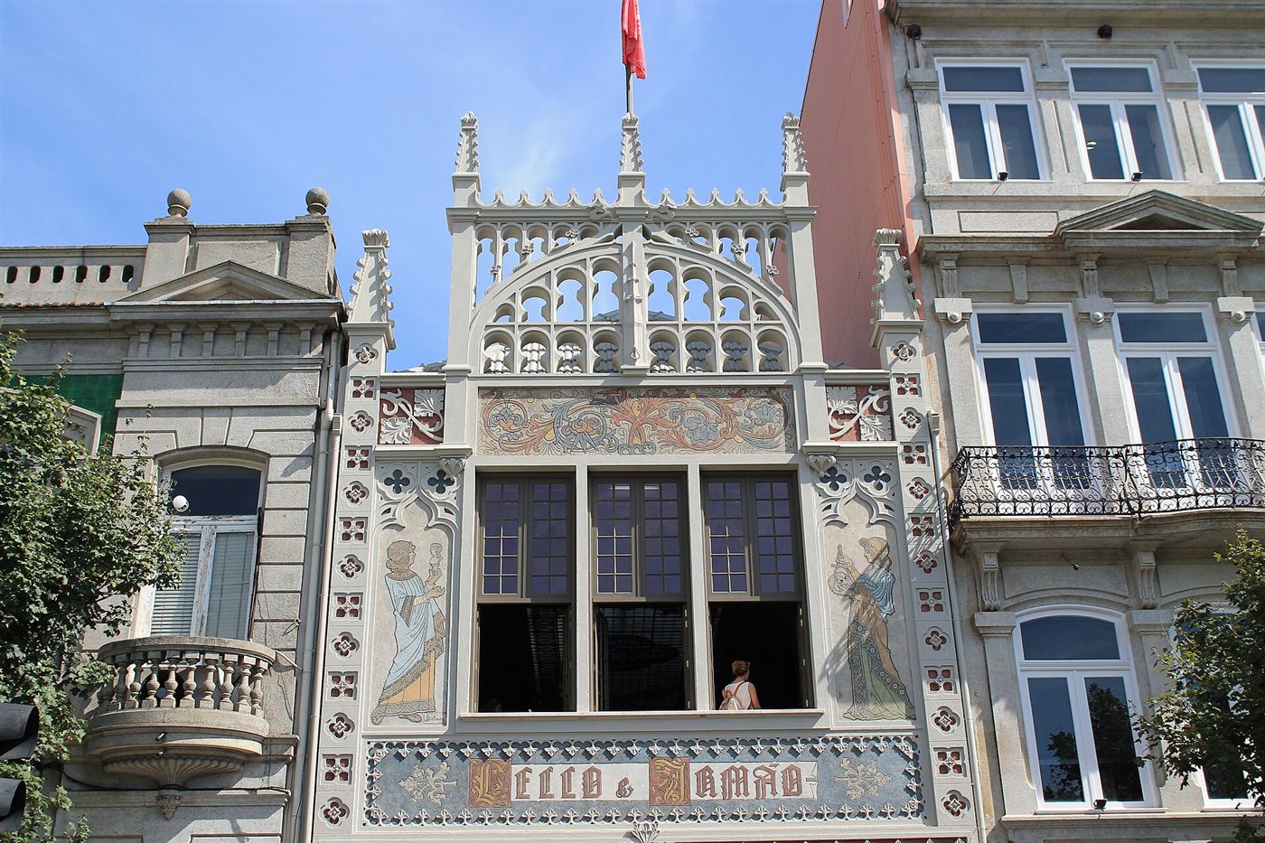 La fachada de la librería Lello.